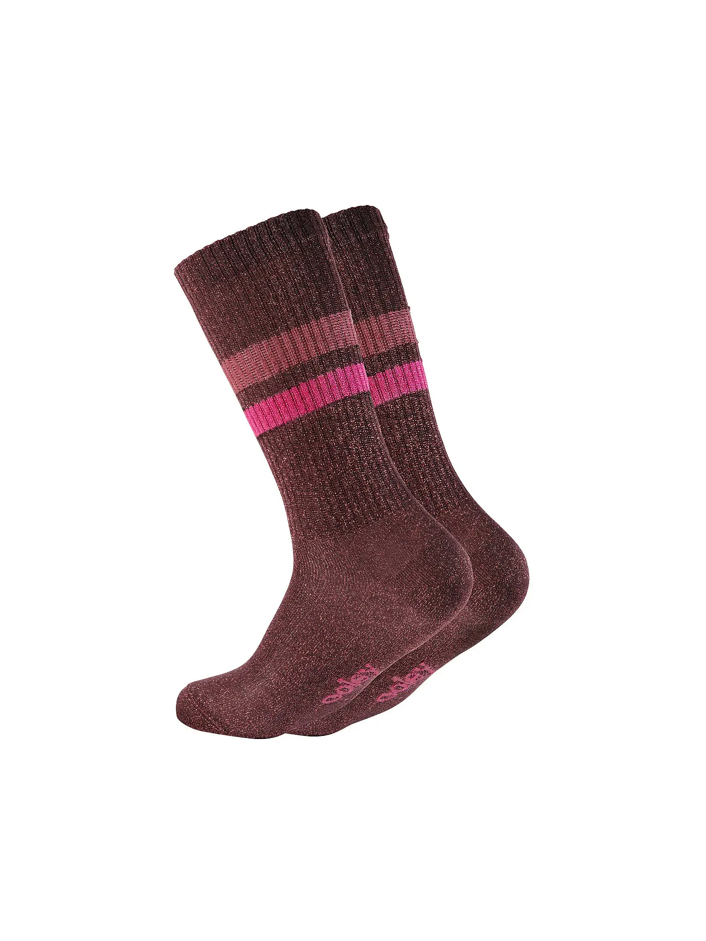 OOLEY | Socken ELECTRA LUNGO black sky | dunkelrot
